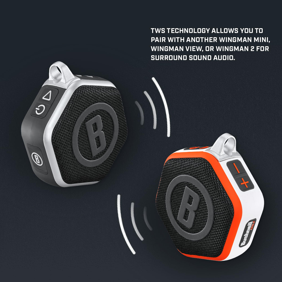 TWS pairing supports stereo expansion for bigger sound on course.