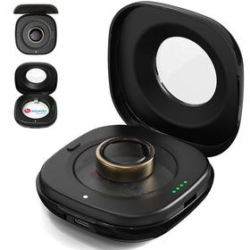 búsqueda front view closed case showing compact protection and portability