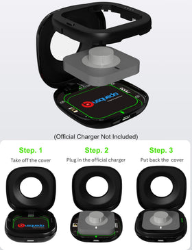 búsqueda case inside a travel bag illustrating convenient on-the-go charging
