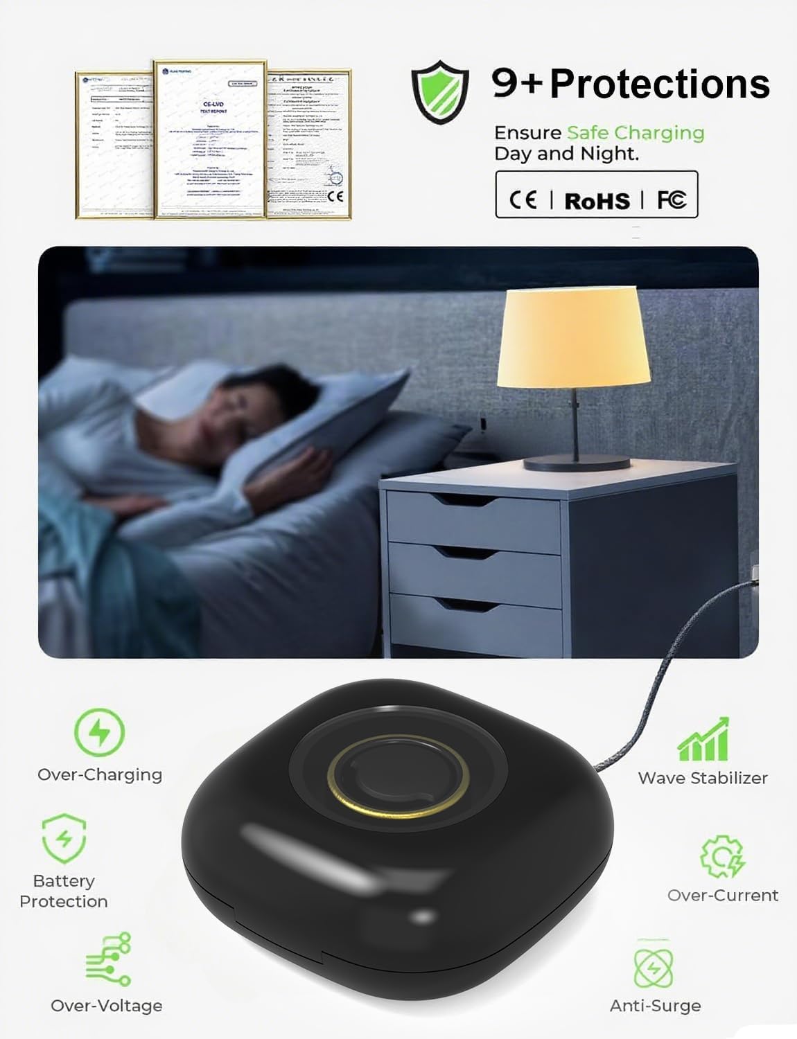 búsqueda lid window showing charger LED for quick charging visibility