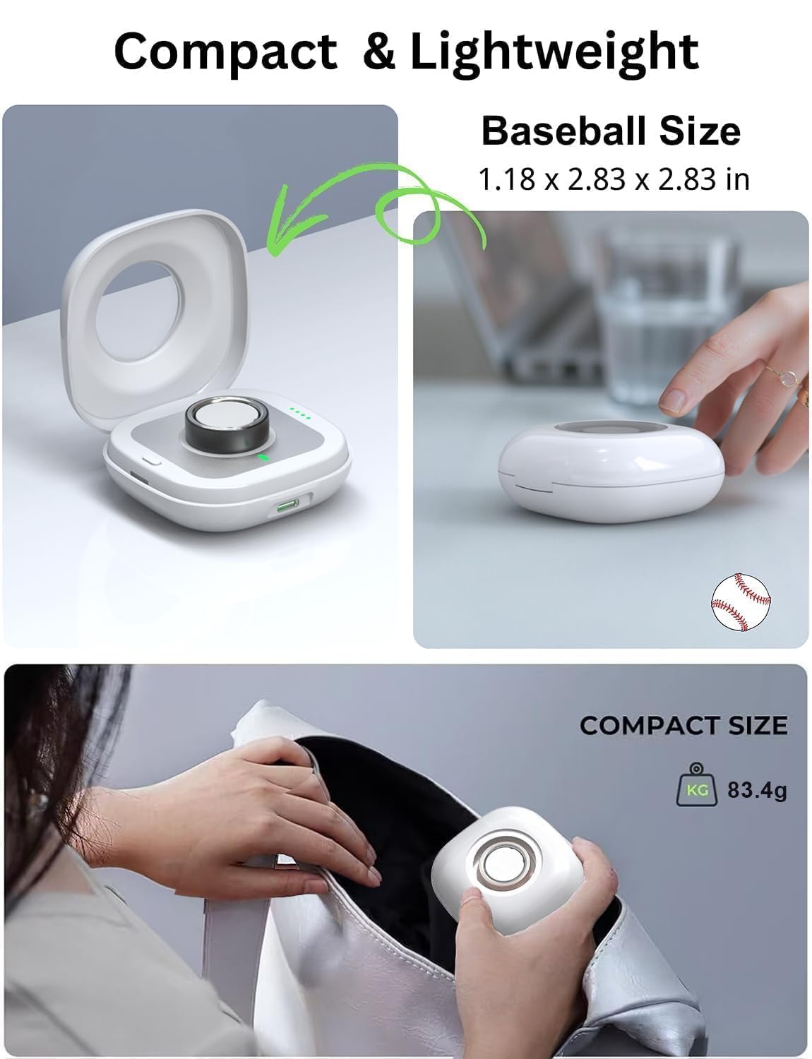búsqueda size comparison with coin illustrates pocket-ready portability