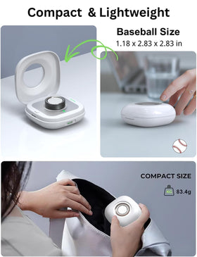 búsqueda size comparison with coin illustrates pocket-ready portability