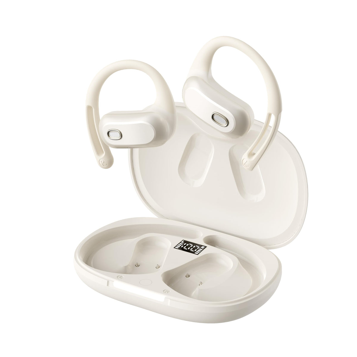 Butyoef Open Ear Headphones with silicone hangers provide secure, comfortable wear.