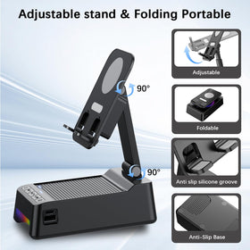 Buwy foldable phone stand for a compact, travel-friendly desk setup