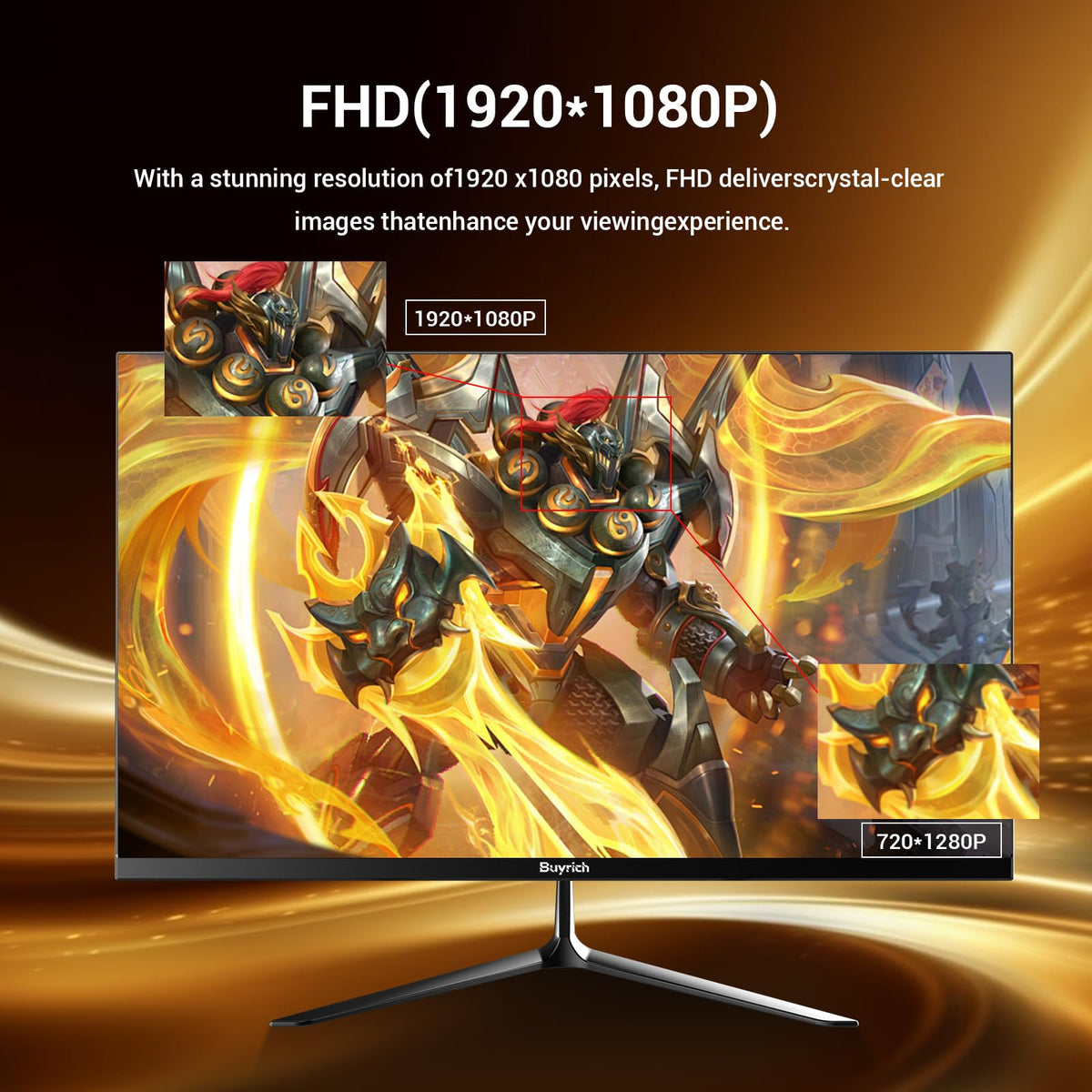 BUYRICH 1ms response time reduces input lag in fast games