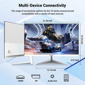 BUYRICH 24-inch monitor on a compact desk for streamlined setup.