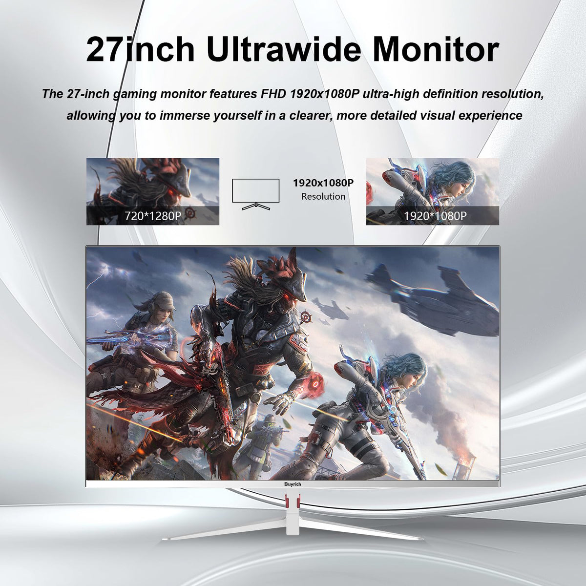 BUYRICH frameless design highlights immersive edge-to-edge visuals