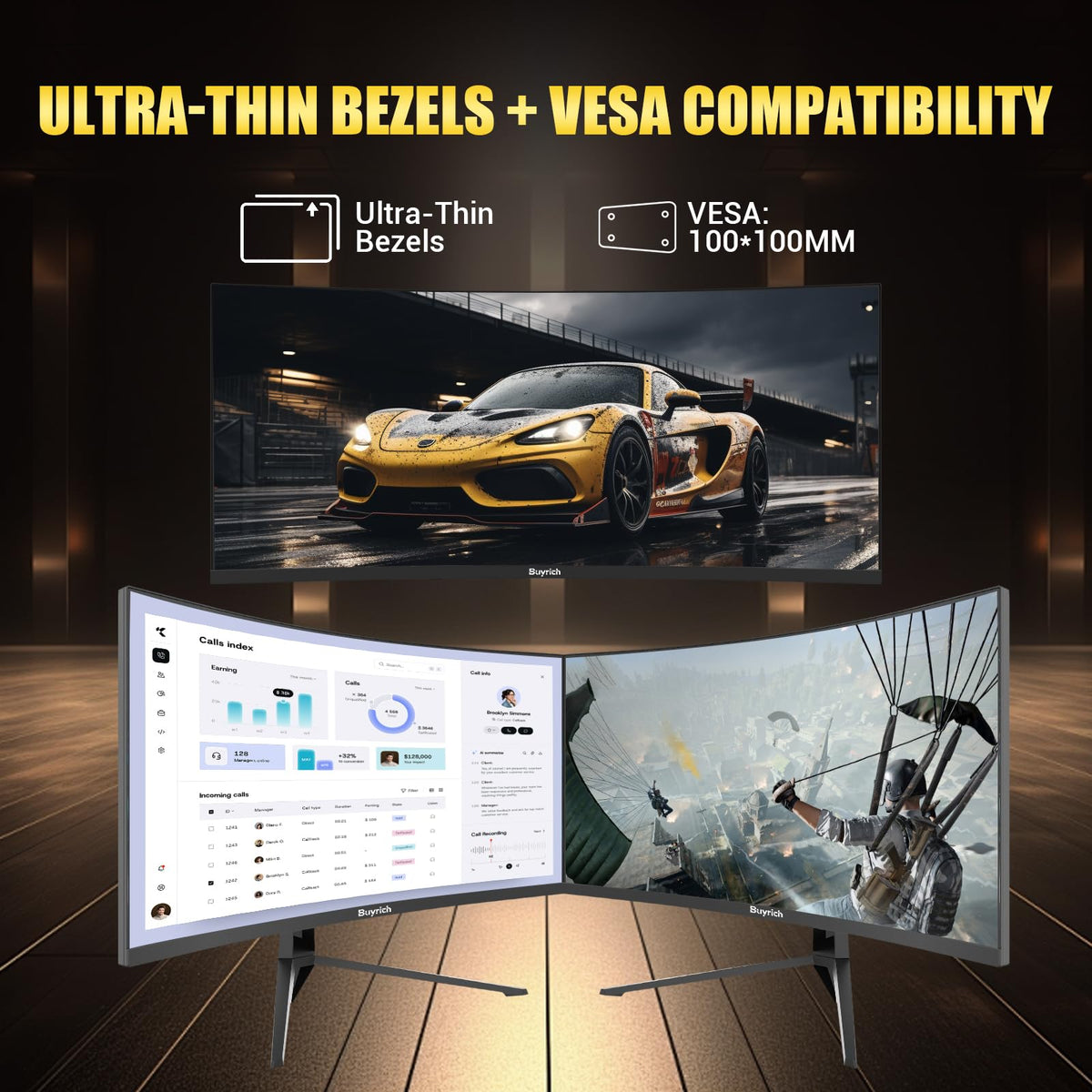 BUYRICH wide color gamut makes game worlds vibrant and lifelike