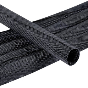 BuyUneed black braided cable sleeve 12ft keeps wires tidy and protected.