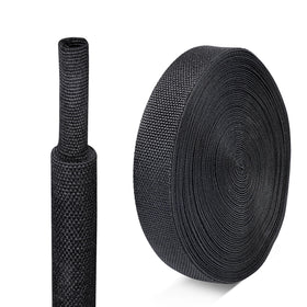 BuyUneed braided sleeving demonstrating 2-1 shrinkage for tidy cable management.