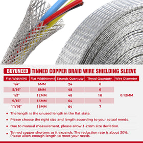BuyUneed easy-apply wire sleeve braid laid over a cable bundle