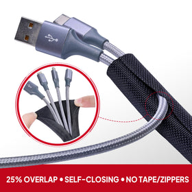 BuyUneed flexible sleeve is easy to trim and threads wires through.