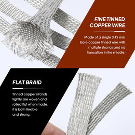 BuyUneed braid stretched over multi-conductor cable showing easy installation benefit