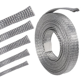 BuyUneed front view of braided shielding sleeve showing width and roll benefit