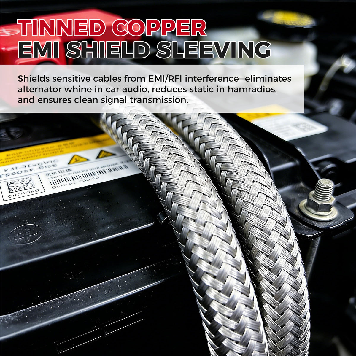 BuyUneed ham radio equipment grounding braid connected to gear