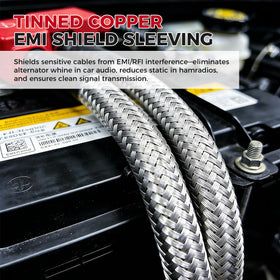 BuyUneed ham radio equipment grounding braid connected to gear