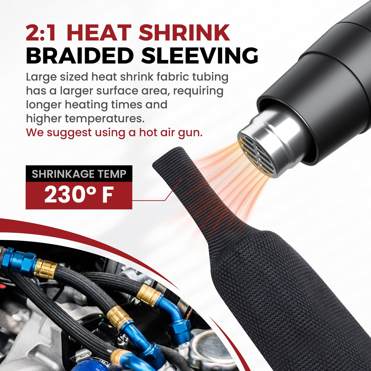 BuyUneed being installed with heat gun showing even shrinkage and safe method