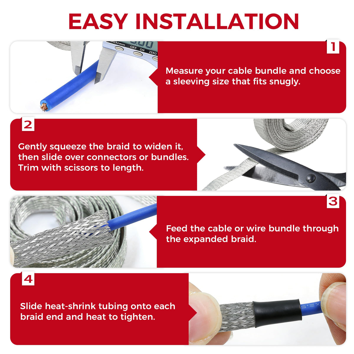 BuyUneed shielding braid protecting pet-chew exposed cables