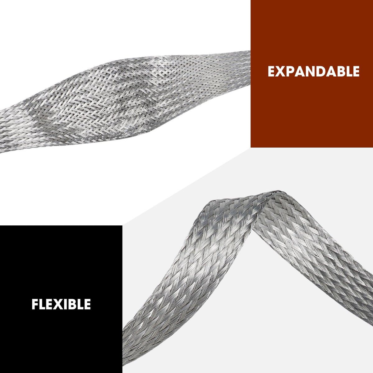 BuyUneed braid installed on home cables deterring pet chewing and abrasion