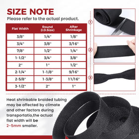 BuyUneed sleeving next to ruler showing scale and correct size choice
