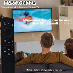 Bxmgr rechargeable remote compatibility illustration for 2021–2023 Samsung TVs