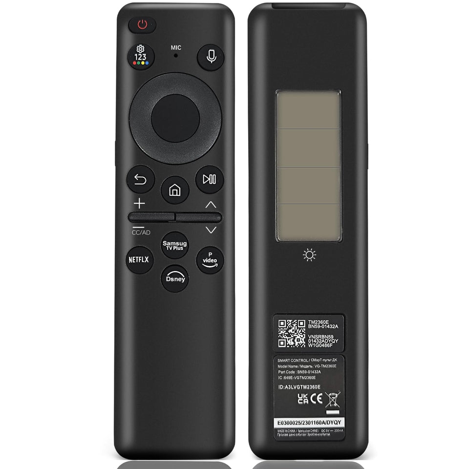 Bxmgr rechargeable remote front view with solar panel for daily use