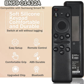 Bxmgr rechargeable remote in use in living room with Samsung TV