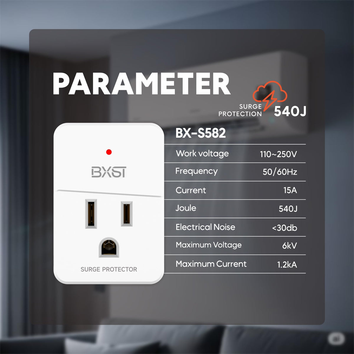 BXST 4-pack surge protectors provide safe protection for multiple devices.