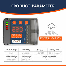 BXST close-up of adjustable voltage and delay controls for precise setup