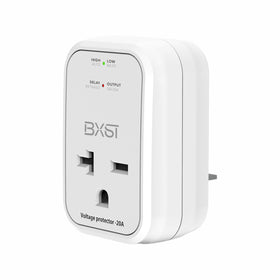 BXST front view single outlet showing robust plug and safe connection benefit