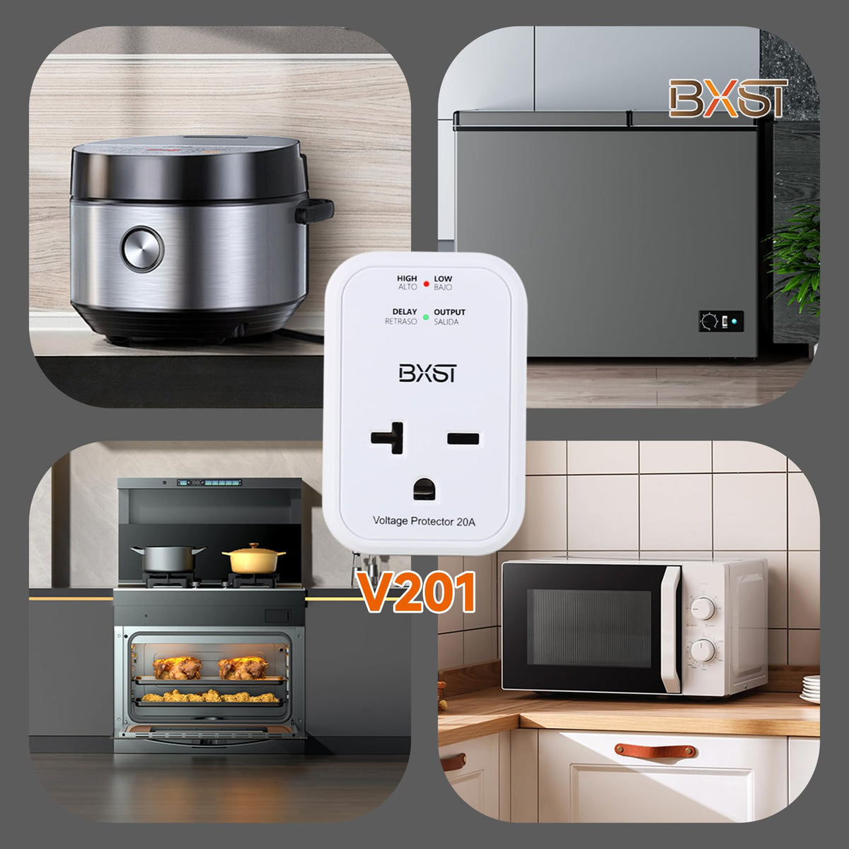 BXST size comparison in hand conveying compact design for space-saving benefit