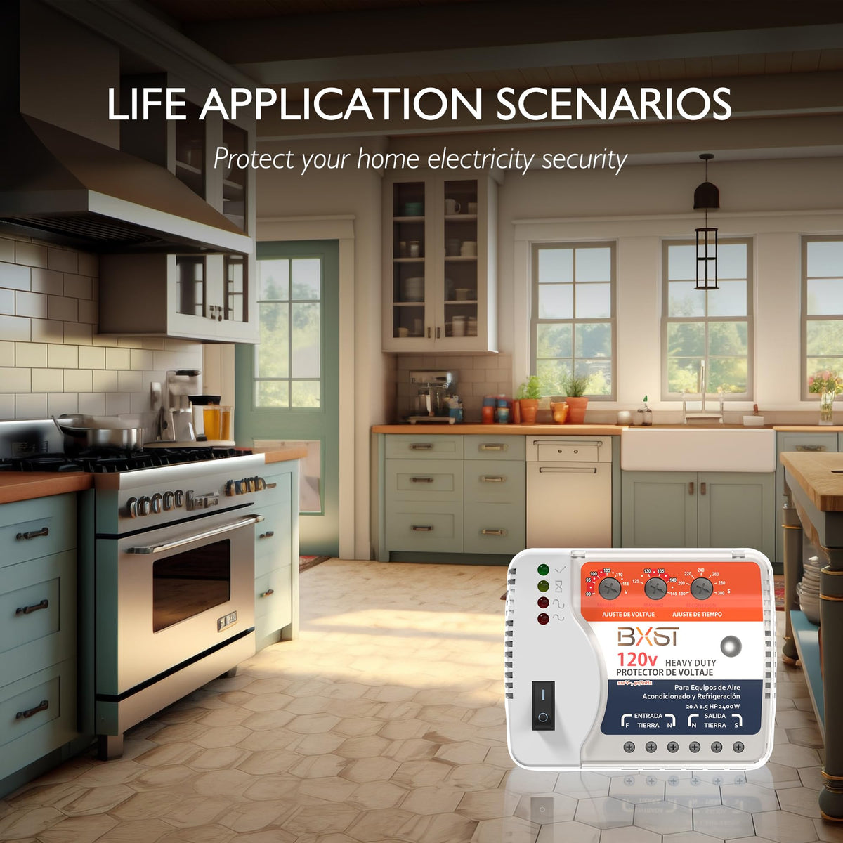 BXST surge-protector with clear status indicators aids effortless monitoring.