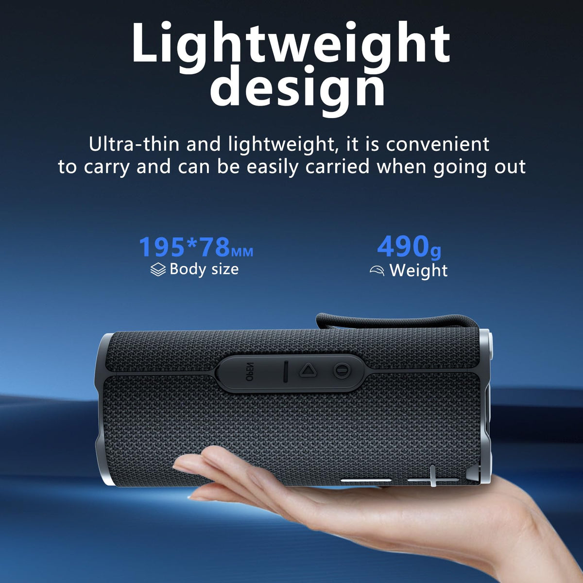 BYANDBY speaker top controls close-up with buttons visible for easy operation