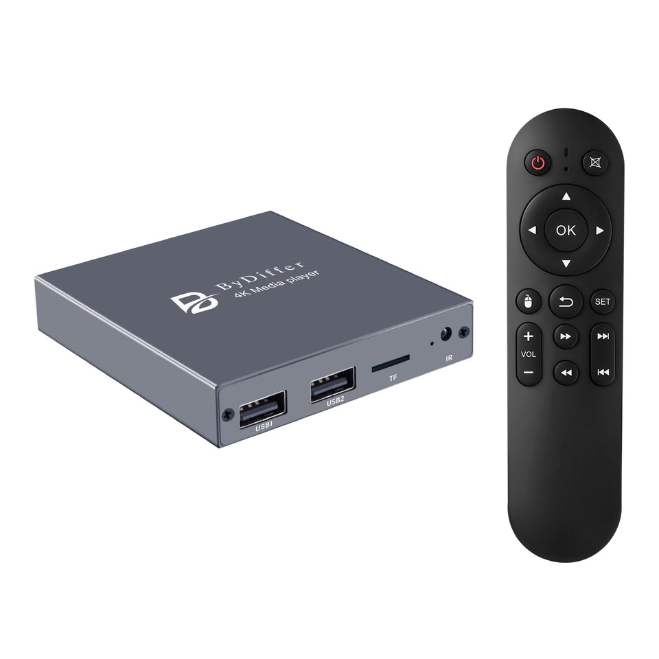 BYDIFFER front view showing HDMI port and clear output options for easy connection