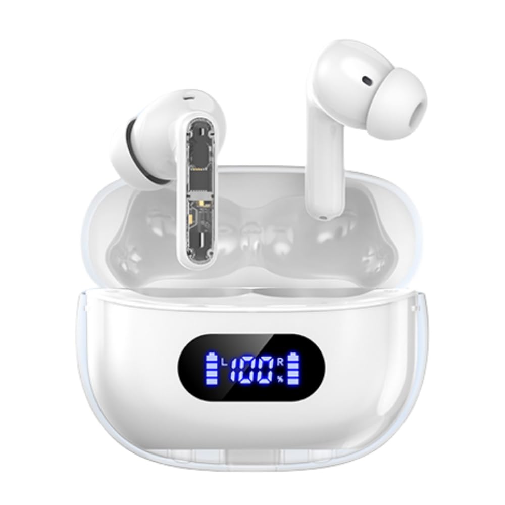 BYDTOOPCBD front view of P1 PRO earbuds highlighting sleek design and everyday comfort