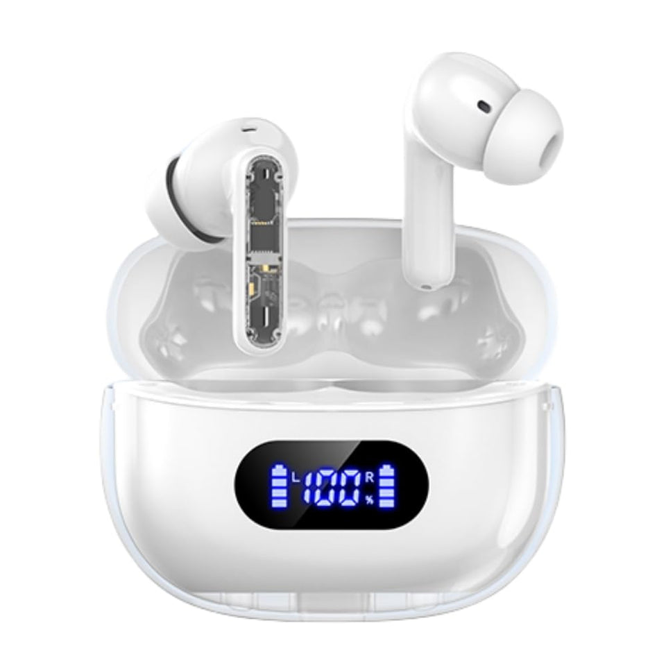 BYDTOOPCBD front view of P1 PRO earbuds highlighting sleek design and everyday comfort