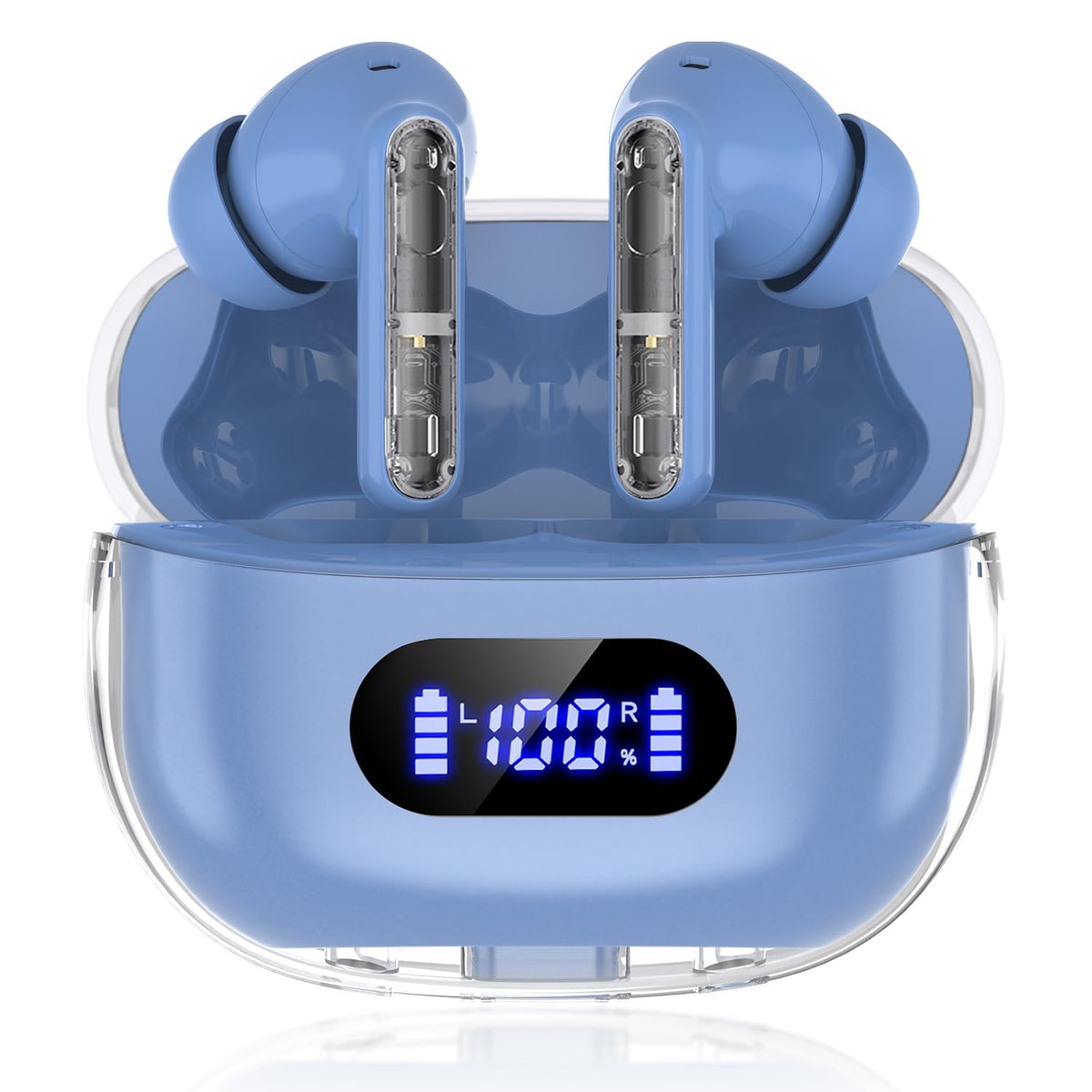 BYDTOOPCBD P1 PRO front view showing compact case and earbuds benefit portable charging