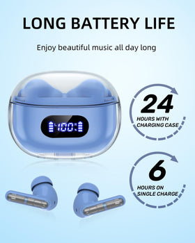 BYDTOOPCBD P1 PRO earbuds in ear during workout showing secure fit and sweat resistance