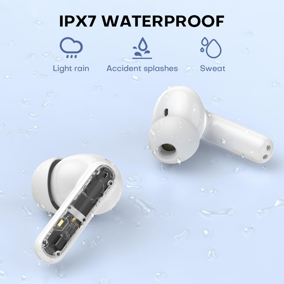 BYDTOOPCBD earbud in hand size comparison showing compact portable convenience
