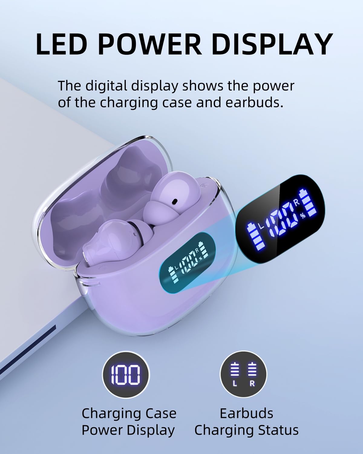 BYDTOOPCBD earbuds with water splashes illustrating IPX7 protection for sweat resistance