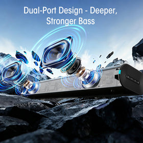 BYL rear ports image showing optical, AUX and HDMI-ARC connections for versatile inputs