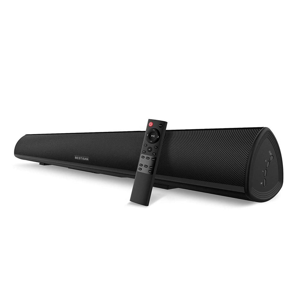 BYL BESTISAN 100W soundbar front view for immersive home cinema.