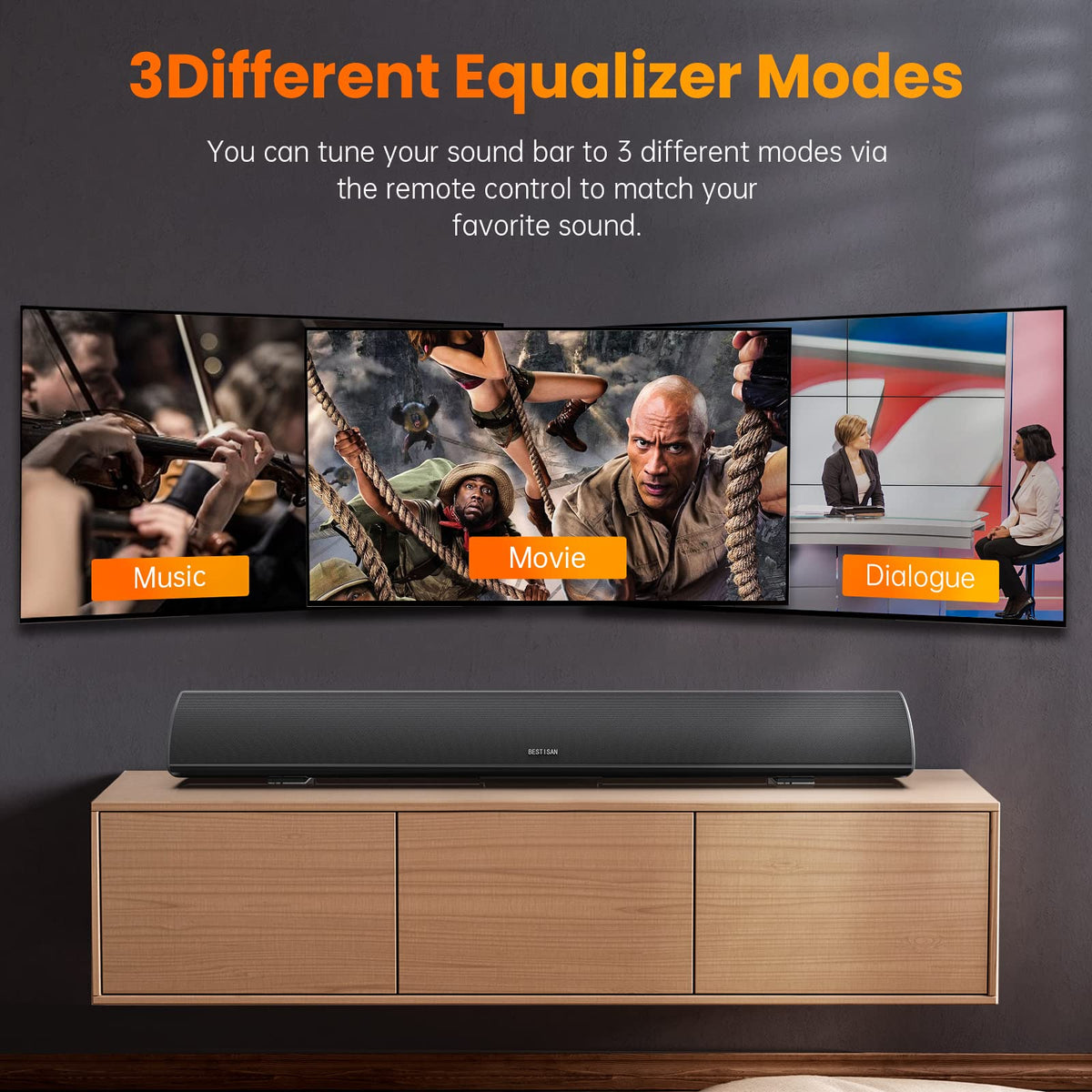 BYL BESTISAN HDMI-ARC connection for easy TV audio pass-through.
