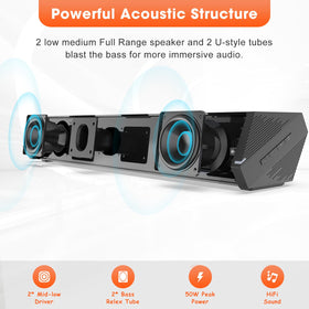 BYL Bestisan close-up of drivers and U-style tubes highlighting fuller bass and clarity