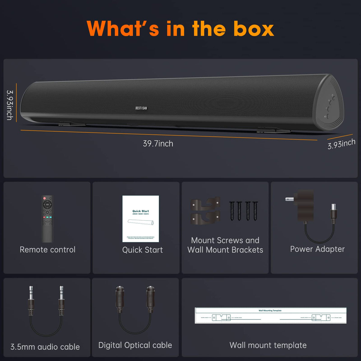 BYL BESTISAN packaging includes HDMI, Optical, and USB inputs.