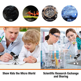 Bysameyee USB microscope PCB edge magnified for electronics inspection
