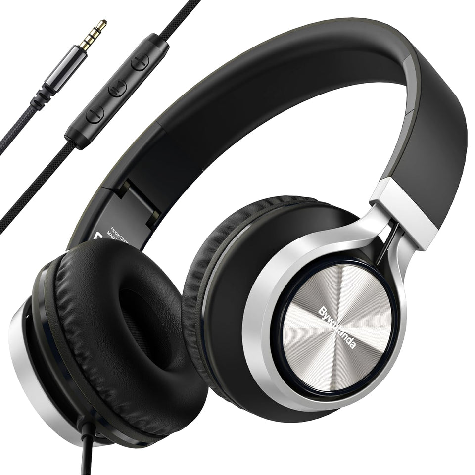 Bywulanda Headphones over-ear design for immersive sound and comfort.