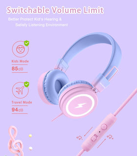 Bywulanda headphones with built-in mic for online classes