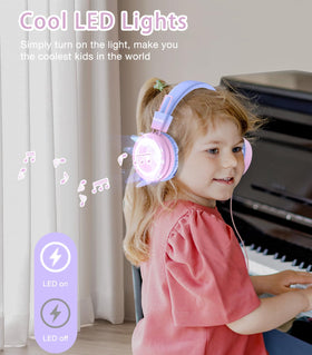 Bywulanda headphones with volume control for safe listening