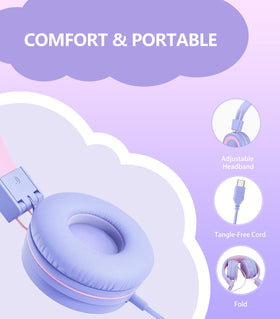 Bywulanda soft ear cushions ensure comfortable wear during study.